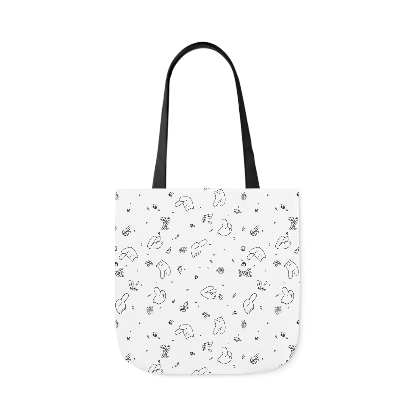 Blustering Striders Print Canvas Shopping Tote