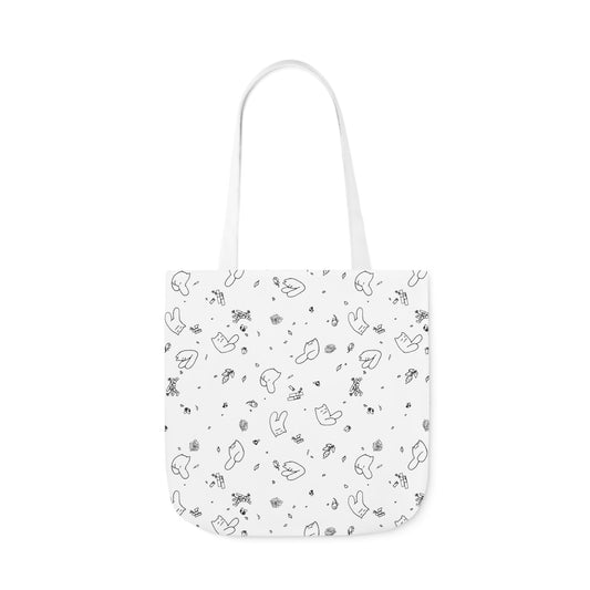 Blustering Striders Print Canvas Shopping Tote