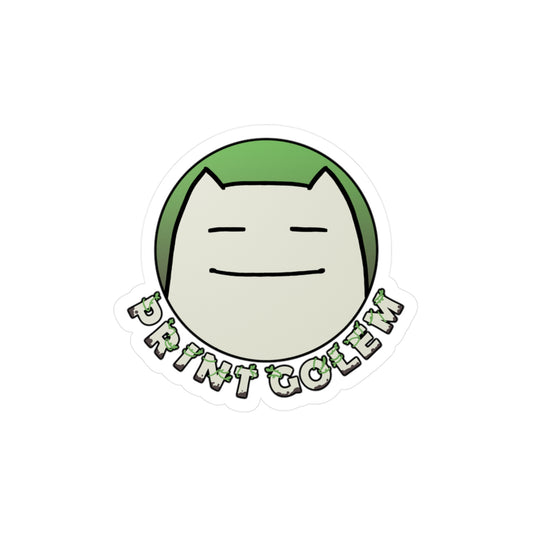 Kiss-Cut Vinyl Print Golem Logo Sticker
