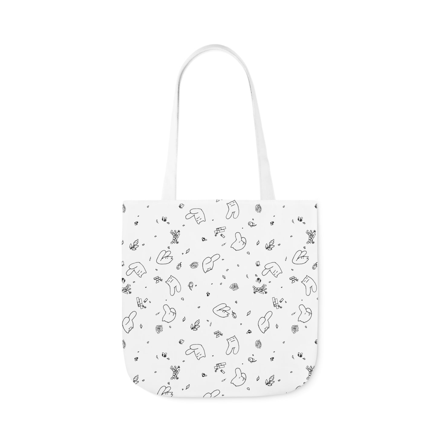 Blustering Striders Print Canvas Shopping Tote