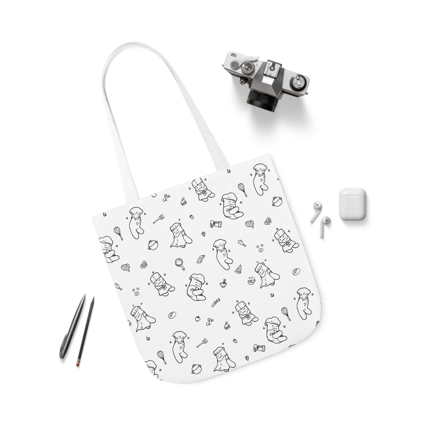 Cookin' Striders Print Canvas Shopping Tote
