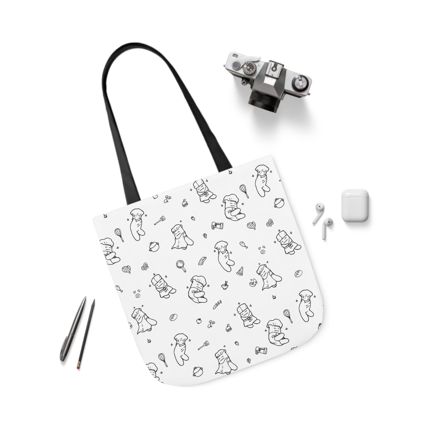 Cookin' Striders Print Canvas Shopping Tote
