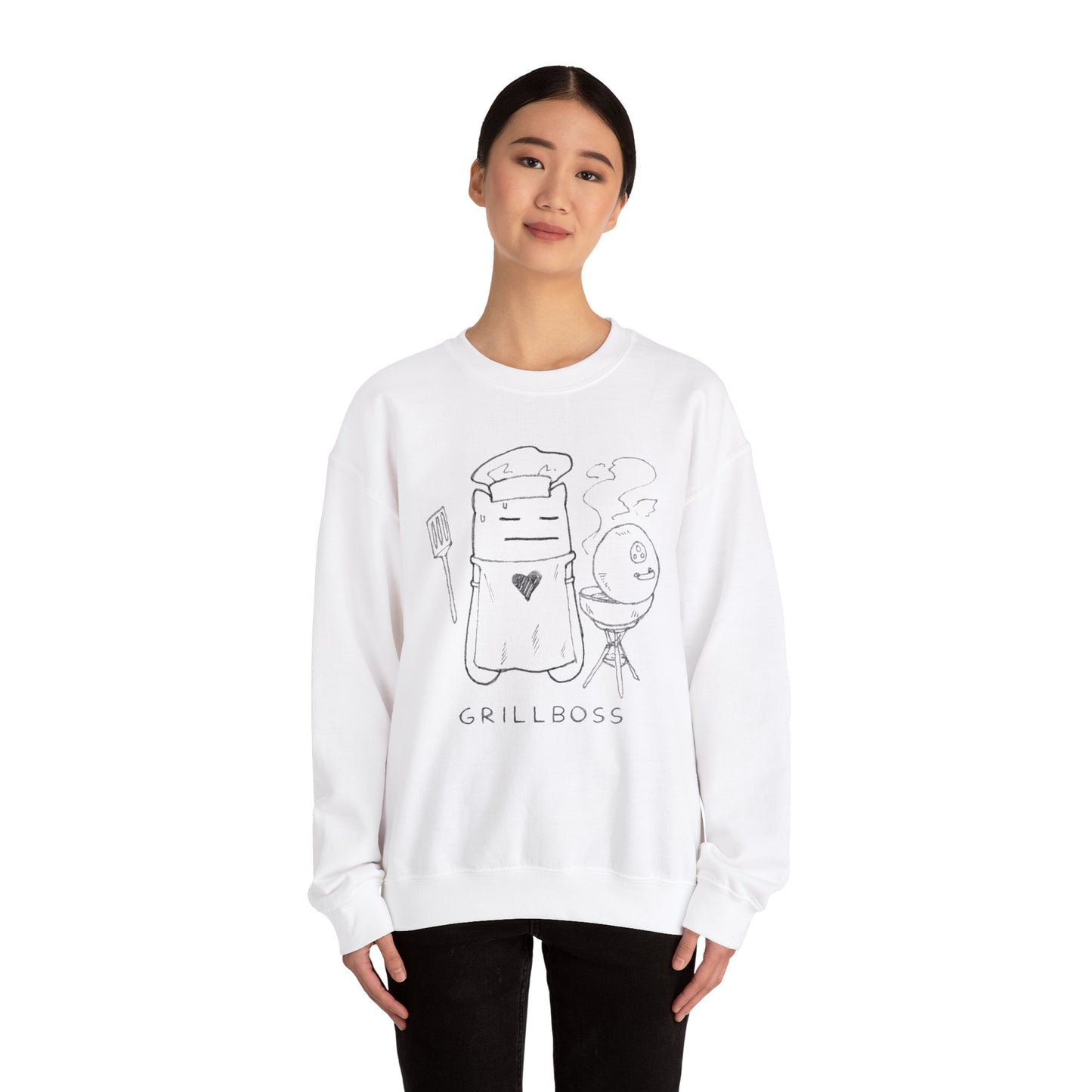 Grill Boss (w/text) Crewneck Sweatshirt