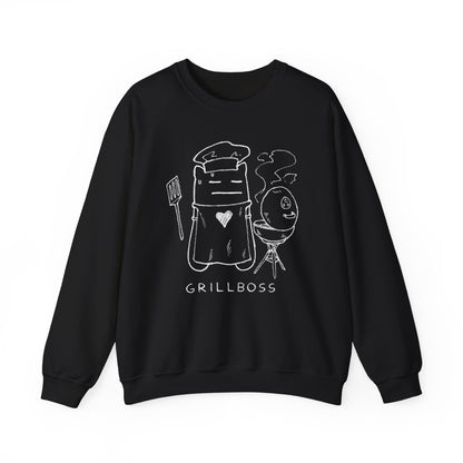 Grill Boss (w/text) Crewneck Sweatshirt